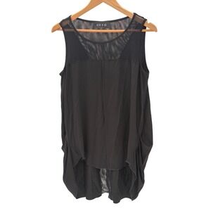 Ozai N Ku Tank Top Women Small Oversized Witchy Whimsigoth Lagenlook Flowy Mesh